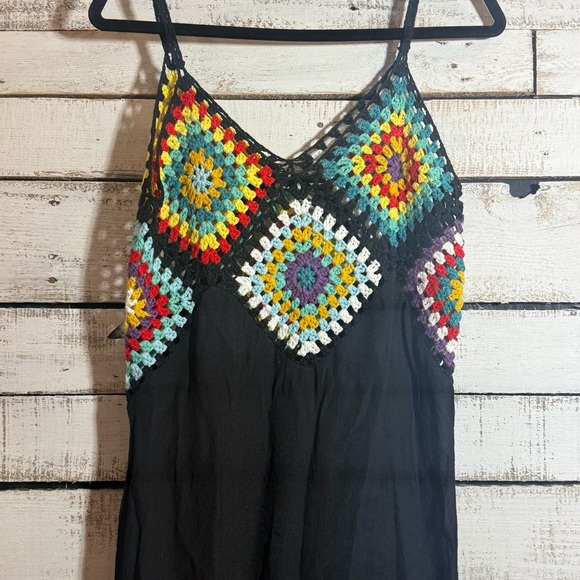 Small Cupshe Glenda Slip Crochet Mid Length Cover-up Dress Boho Beach Vacation - Picture 2 of 8